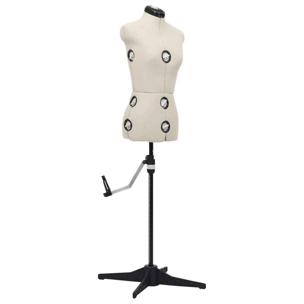 Adjustable Female Dress Form Cream Size