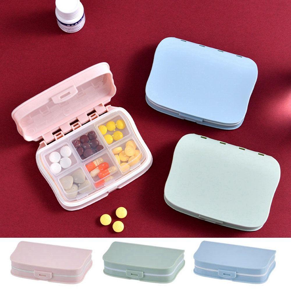 

Пластиковая коробка для лекарств Six Grids Mini Pill Storage Box Creative Medicine Case for Home