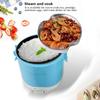 24V 180W 1,6L Elektrischer tragbarer multifunktionaler Reiskocher Dampfgarer für Autos (blau)