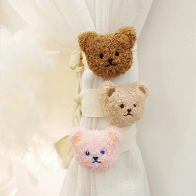 1Pc Embroidery Curtain Tieback Bear Rabbit Magnetic Buckle Curtain Binding Strap Cartoon Curtain Rope Holders Home Decor