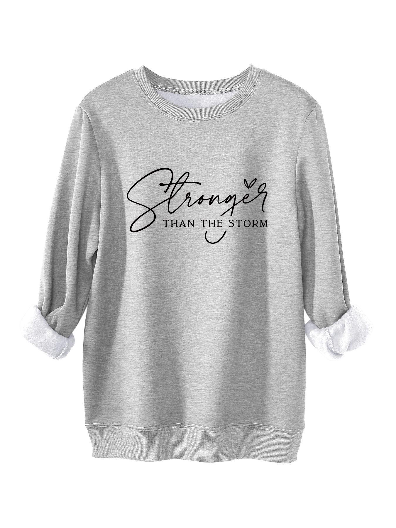 

Stronger Than the Storm Women s Plush Hoodie - Thickened Warm Autumn/Winter Style S