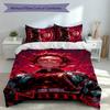3pcs Custom Name Demon Slayer Tanjiro Set,Includes 1 Duvet Cover and 2 Pillowcases,All-season Bedroom Decor