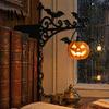 Indoor Hanging Lantern Halloween Library Lantern, Gothic Decorative Bookshelf Lamp, Vintage LED Style Accent Book Nook Light for Bookworms,