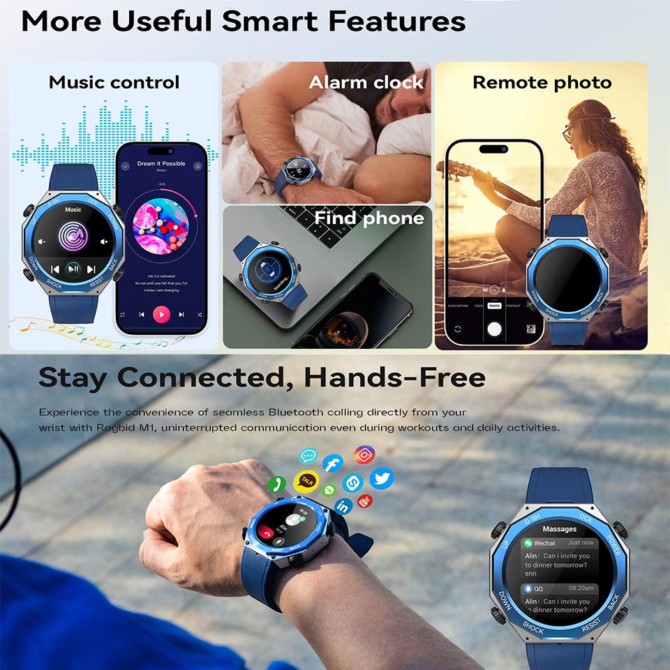 Amoled Hd Screen Bluetooth Call Smart Watch Men 600mah Large Battery 100+ Sports Fitness Tracker Ip68 Waterproof Smartwatch Man