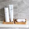 Portable Wooden Natural Bamboo Soap Dishes Tray Holder Storage Soap Rack Plate Container Bathroom Accessories Storage Organizer