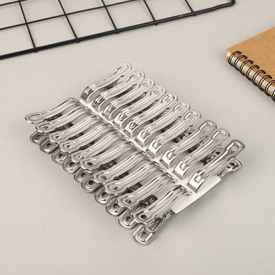 20Pcs Stainless Steel Laundry Clip Pool Beach Towel Clips Clothes Pins Garden Plant Grafting Clips Clothing Quilts Clamps