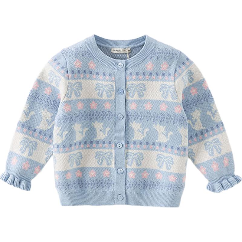 David & Bella Girls Knitted Cardigan Sweater 100cm