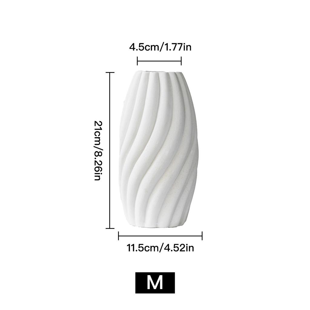 Art Striped Vase Ceramic Hydroponic Vase Flower Arrangement Home Decor Desktop Ornaments Garden Decoration