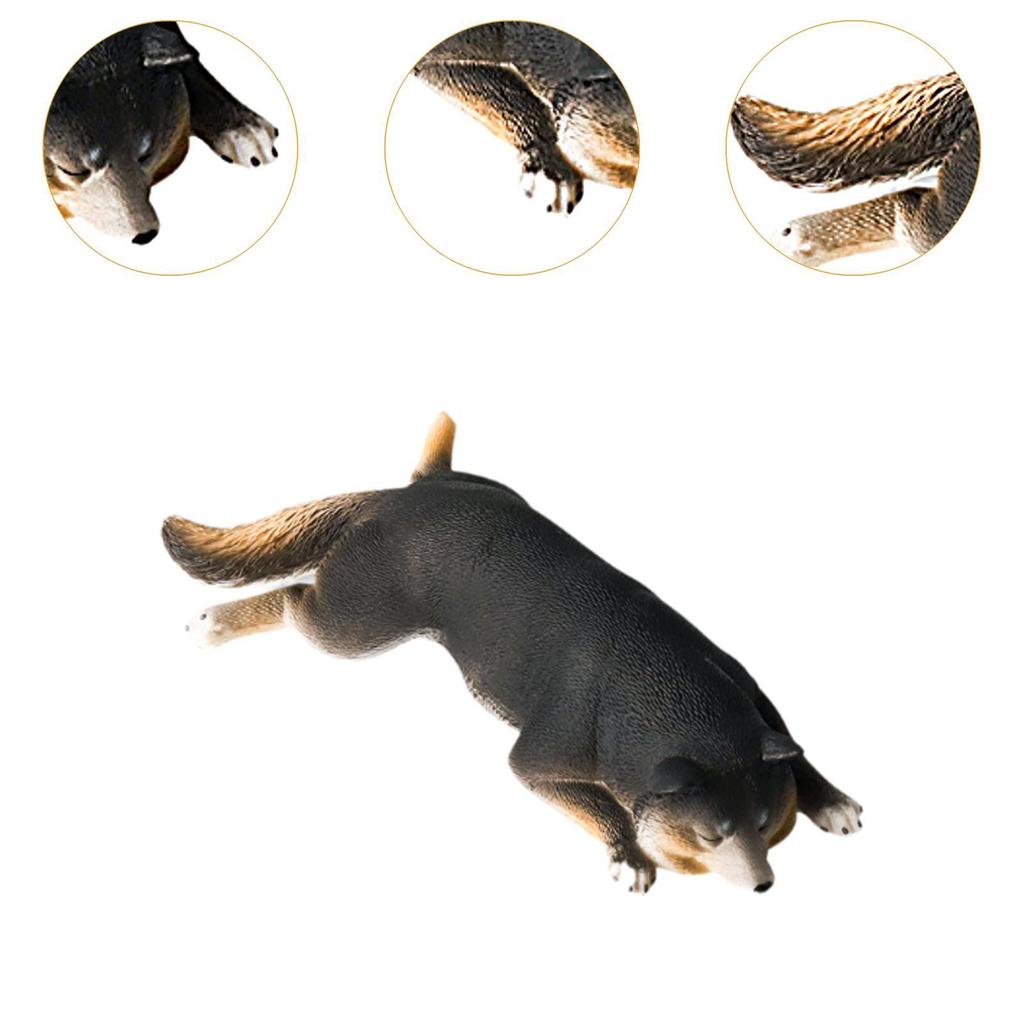 Lifelike Dog Sculpture Model Ornament Figurines Miniacture Toy for Children