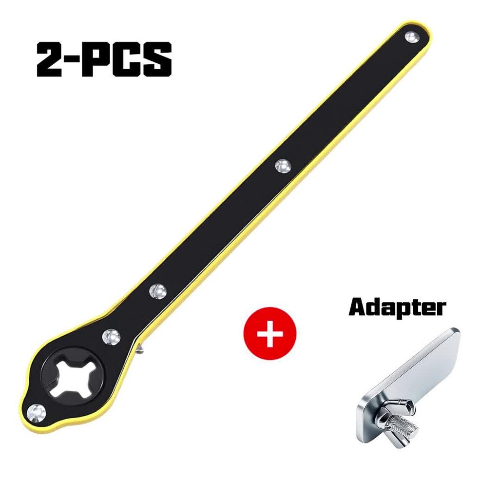 Set of 2 Car Jack Ratchet Wrenches, Extended Design, Sturdy Metal Crane Wrench Featuring a 360° Knob, Easy to Put Together And Take Apart