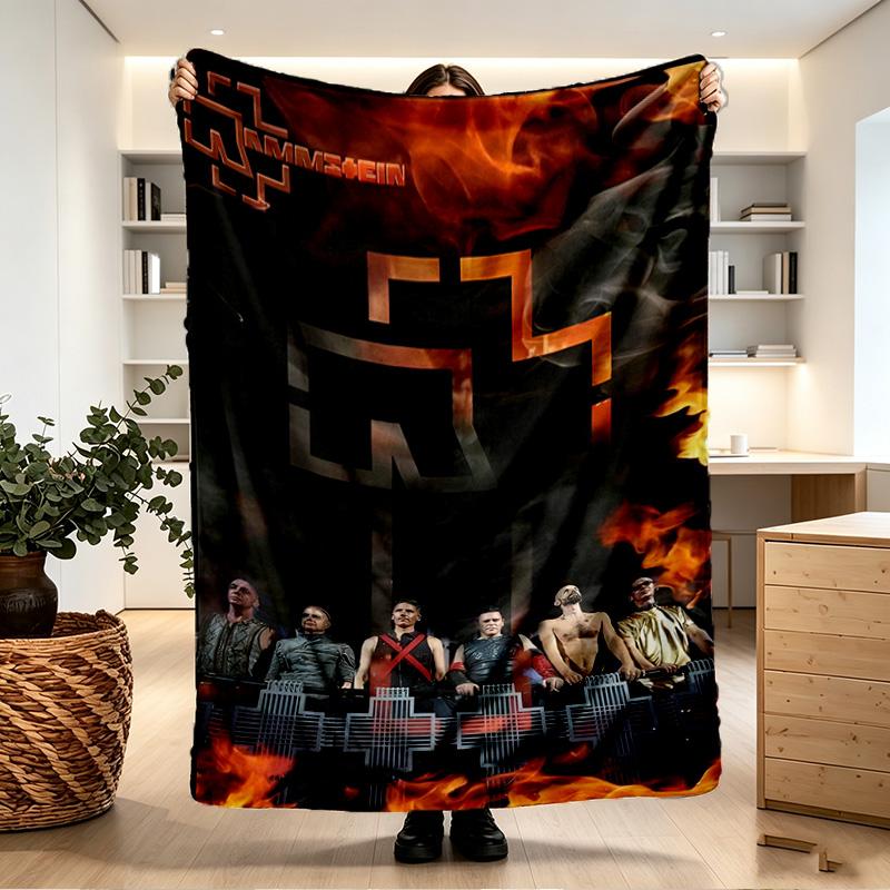 Rammstein Print Blanket - Soft & Comfortable, for Bedroom, Travel, Sofa, Home Decoration - Birthday Christmas Gift for Friend