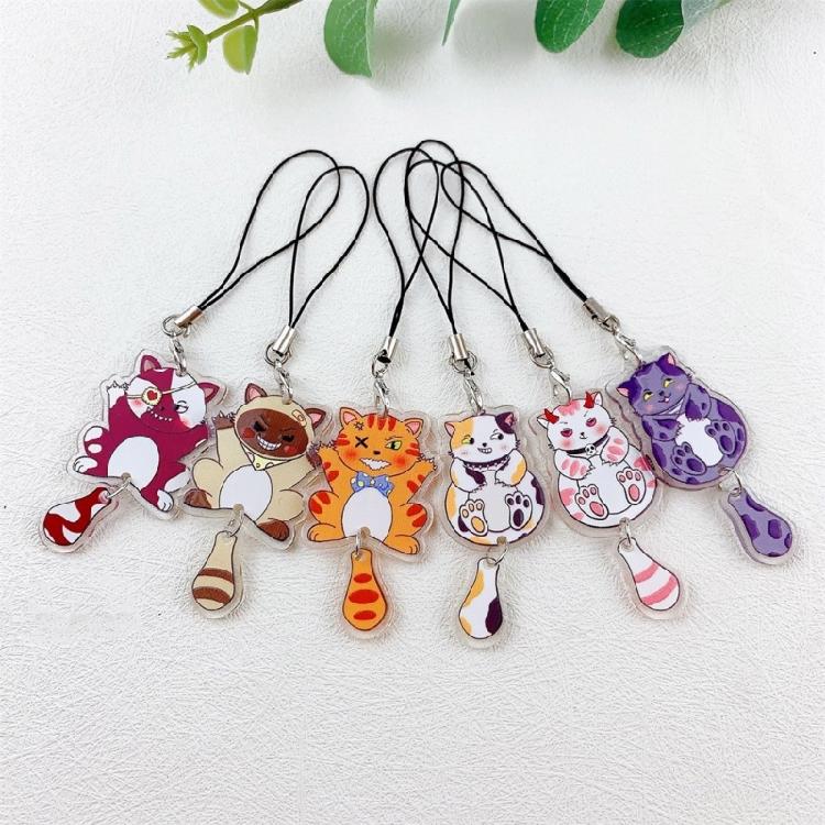 Eye Catching Acrylic Cat Keychain Functional Keyring Phones and Keys Decoration Great for Gifting To Friend and Family