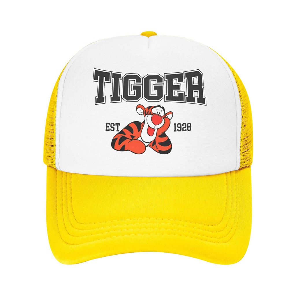 Winnie the Pooh Tigger Síťované kšiltovky Merch pro ženy Muže Nastavitelná baseballová čepice Letní venkovní kšiltovky se síťovanou zadní částí