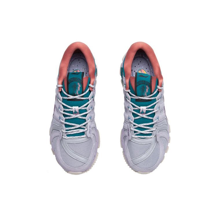 Li Ning Cushioning Coverage Support Rebound Low top Casual Shoes Men's Gray Green ARZP007-2