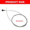 Mower Maintenance Control Cable, 96 Inch Replacement Cable Assembly with Metal Sheath, Pull Knob End and Threaded Mounting Hardware