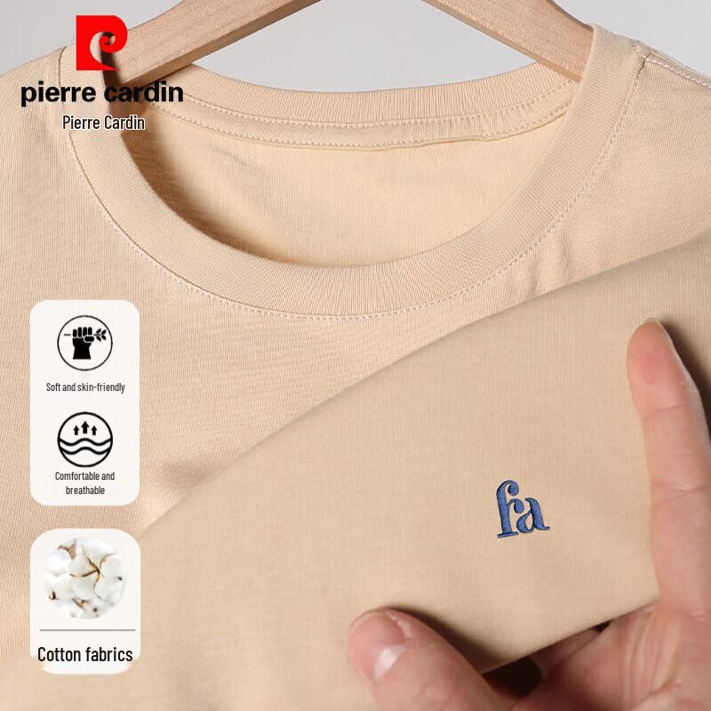 Pierre Cardin Men's Embroidered Cotton Short-Sleeve T-Shirt