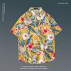 Japanese Hong Kong-Style Floral Hawaiian Shirt - Unisex Summer Short-Sleeve Retro Beachwear