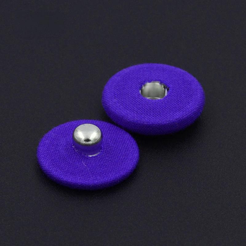 Kovové patentky Knoflíky na stisk Šití Oblečení Příslušenství Zapuštěná přezka Obalená látkou 20 ks 15/18/21/23/25 mm