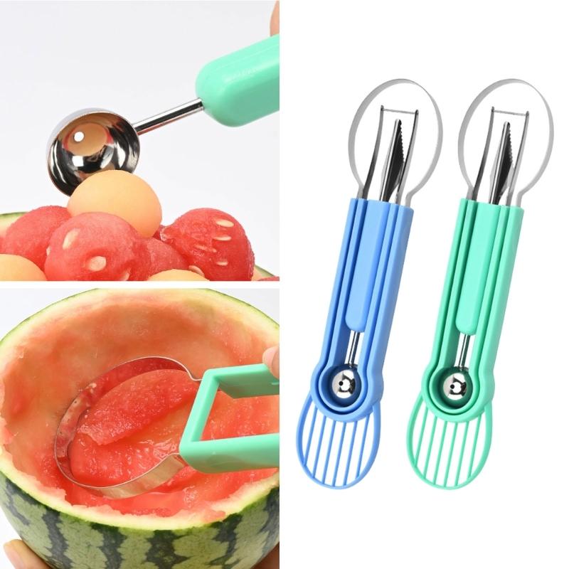 Multipurpose Fruit Sculpting Tool With Ergonomic Grip Stainless Steel Construction Melons Baller Watermelon Cutter