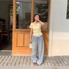 Pure lace splicing neck short-sleeved T-shirt women's summer slim and thin design chic short top