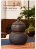 Large Retro Jianshui Purple Clay Gourd Jar for Pu'er and Green Tea Storage