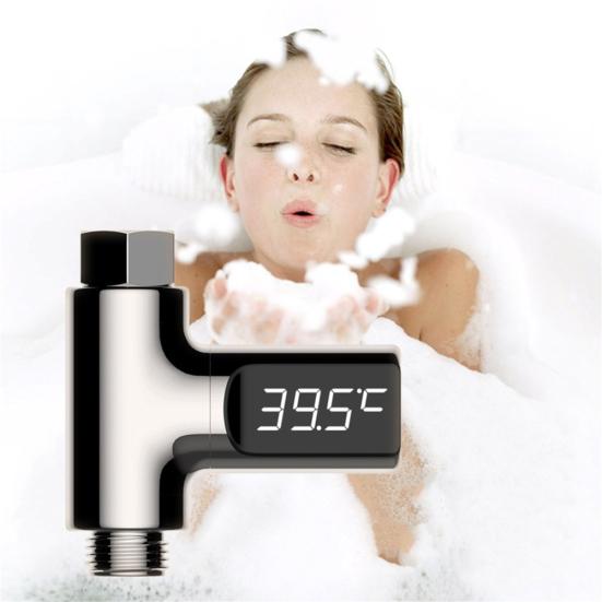 LED-Anzeige Badezimmer Duschthermometer Durchfluss Wassertemperatur Monitor Tester
