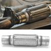 2.25x12in Woven Exhaust Repair Flexible Pipe Bellows Flex Joint 57mm Stainless Steel for Car