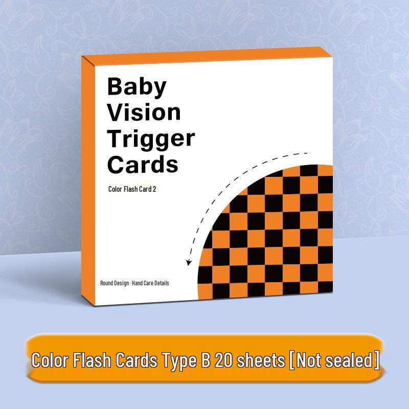 Black & White Baby Stimulation Cards 0-12 Months: Early Education & Visual Development Toy