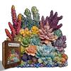 Succulent Puzzle Wooden Special-Shaped Splicing Toy Original High-Difficulty Decompression Puzzle