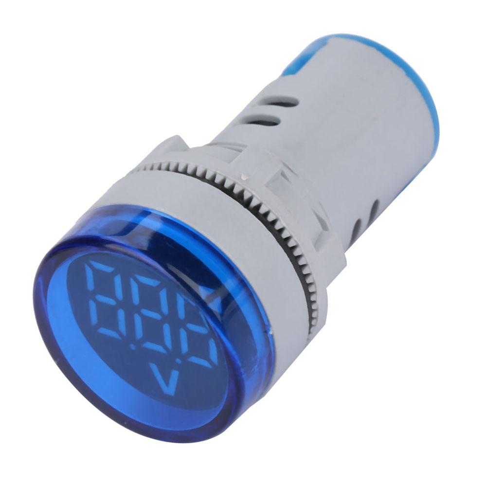 LED Voltmeter Signal Light Digital Display DC Voltage Meter Indicator Round Lamp Tester