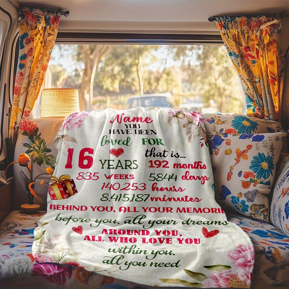 You Have Been Loved For 16 Years Customize Your Name Rv Blanket Comfortable Soft Lightweight Multipurpose Blanket For Travel Camping Picnics Sofa Rv