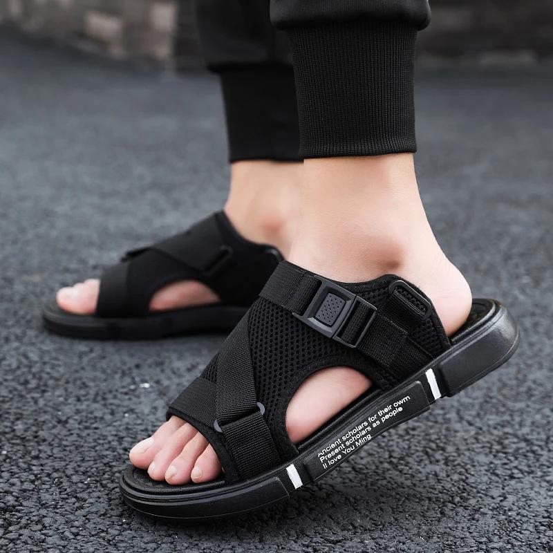 Fashion Men Sandals Soft Comfortable Non-Slip Men Shoes High Quality Woven Beach Sandals Mens Gladiator Sandals Summer Casual Flat Shoes