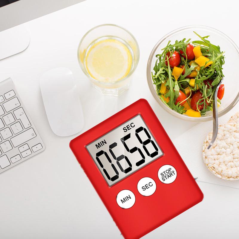 Pantalla Digital LCD Temporizador de cocina cuadrado cocina cuenta atrás alarma sueño cronómetro Temporizador reloj
