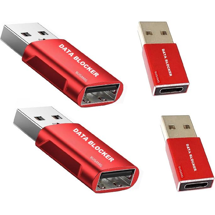 Data Blocker, USB A & USB C Data Blocker for Any USB C Mobile Phone Quick Charge, Protect Against Juice Jacking, Refuse Hacking, Only Safe Charging.