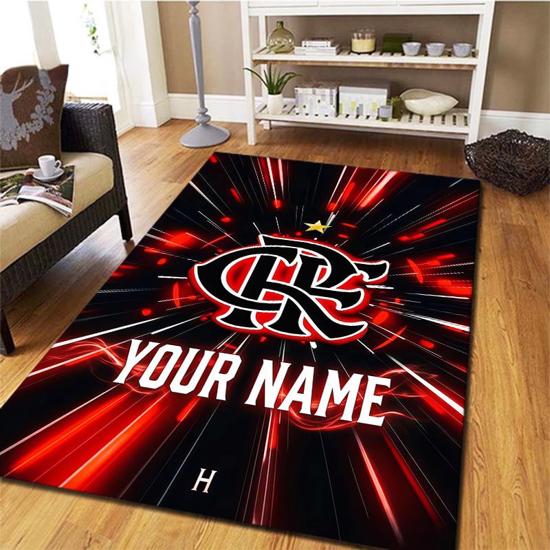 Clube De Regatas Flamengo Custom Name Carpet Rug For Living Room Bedroom Home Sofa Decoration Kids Play Nonslip Floor Mat