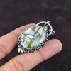 Copper Larimar Pendant 925 Sterling Silver Pendant Antique Pendant Very Pretty Gemstone Pendant Handmade Jewelry Gift For Her Silver Jewelry