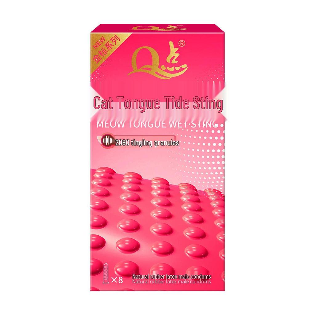 Q-point Hyaluronic Acid 001 Large Particle Delay Condoms - Long-lasting Contraceptives for Adults