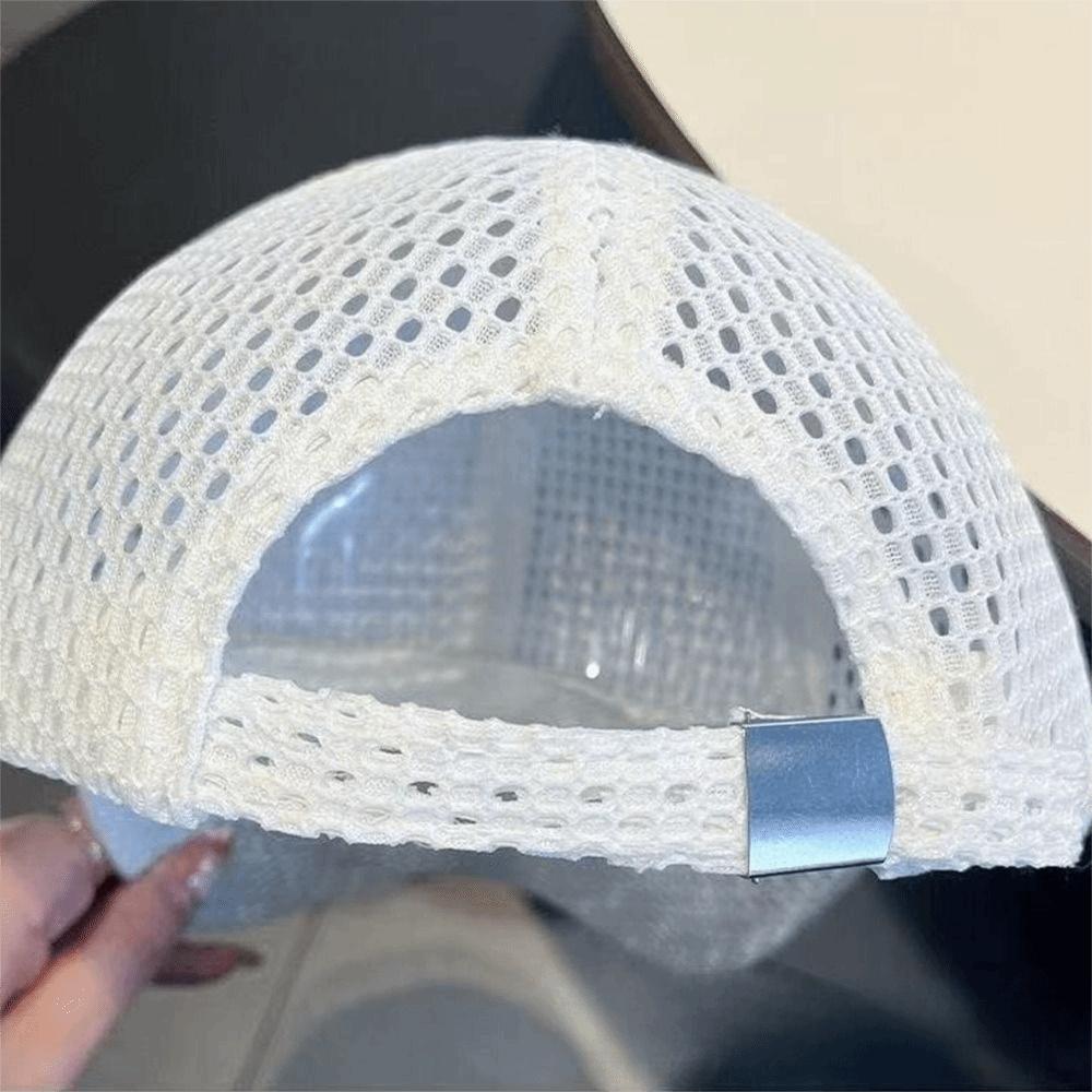 Casual Wide Brim Mesh Baseball Cap Adjustable Breathable Peaked Cap Quick-drying Trucker Cap Unisex