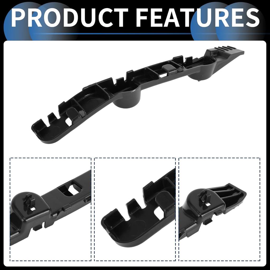 Bumper Support Bracket, Right Side Front Bumper Retainer Bracket Hold Mount No.62220JA01A for Nissan Altima 2007-2012 ABS Plastic Black, 1 Pc