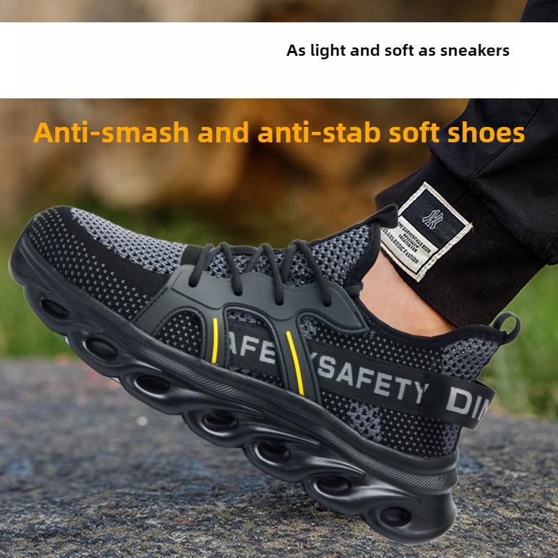 Letní bezpečnostní obuv lehká pracovní obuv s plastovou špičkou pohodlné pracovní tenisky pánské proti propíchnutí prodyšné bezpečnostní boty