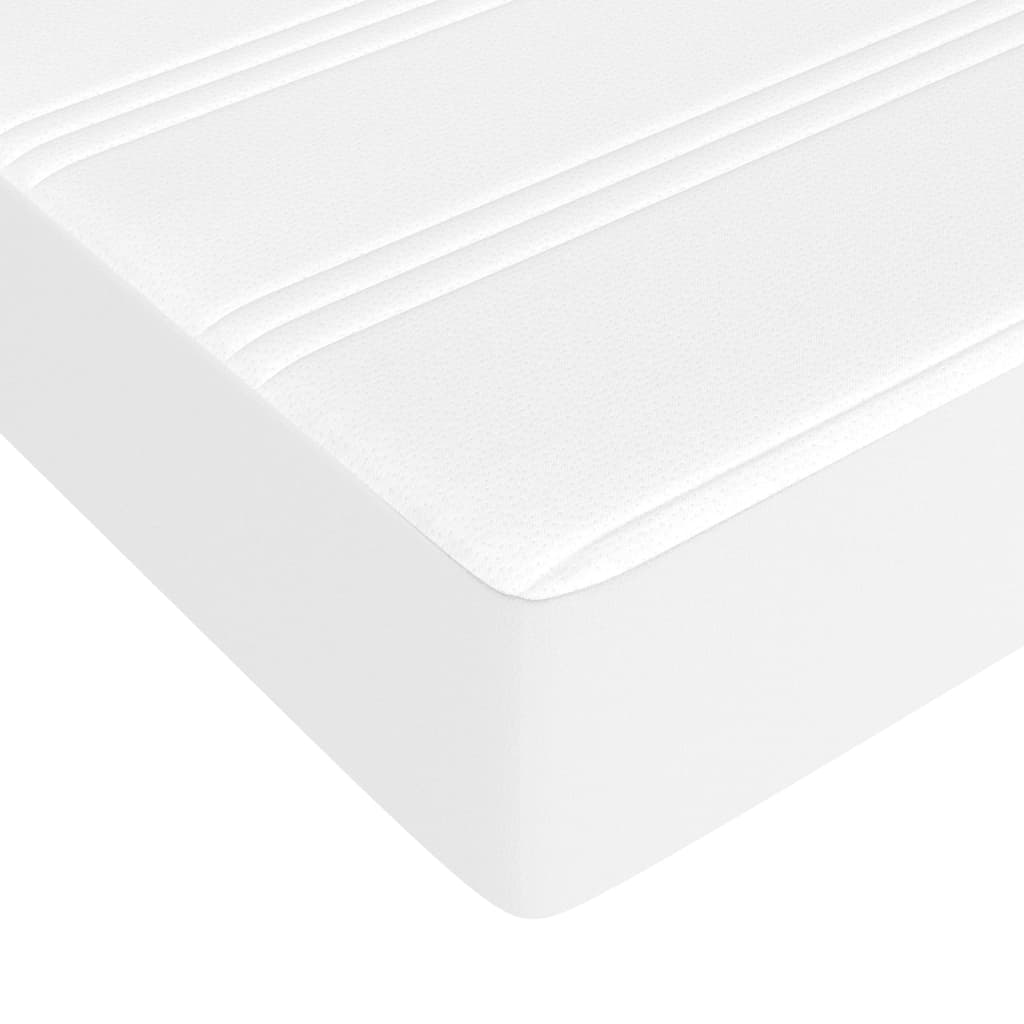 Vidaxl Materac Kieszeniowy, Biały, 90X200X20 Cm, Sztuczna Skóra