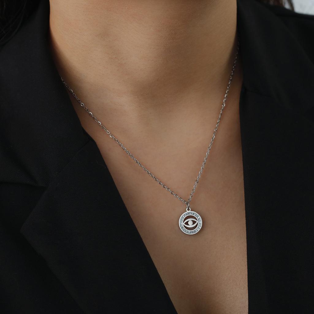 New 2024 Evil Greek Eye Lucky Collar Stainless Steel Chain Necklaces Gold Chain Design for Men Ladies Gold Chain