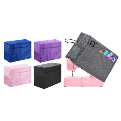 Sewing Machine Dust Cover with Storage Pockets Universal for Knitting Scissors Presser Feet Domestic Sewing Machine Protective