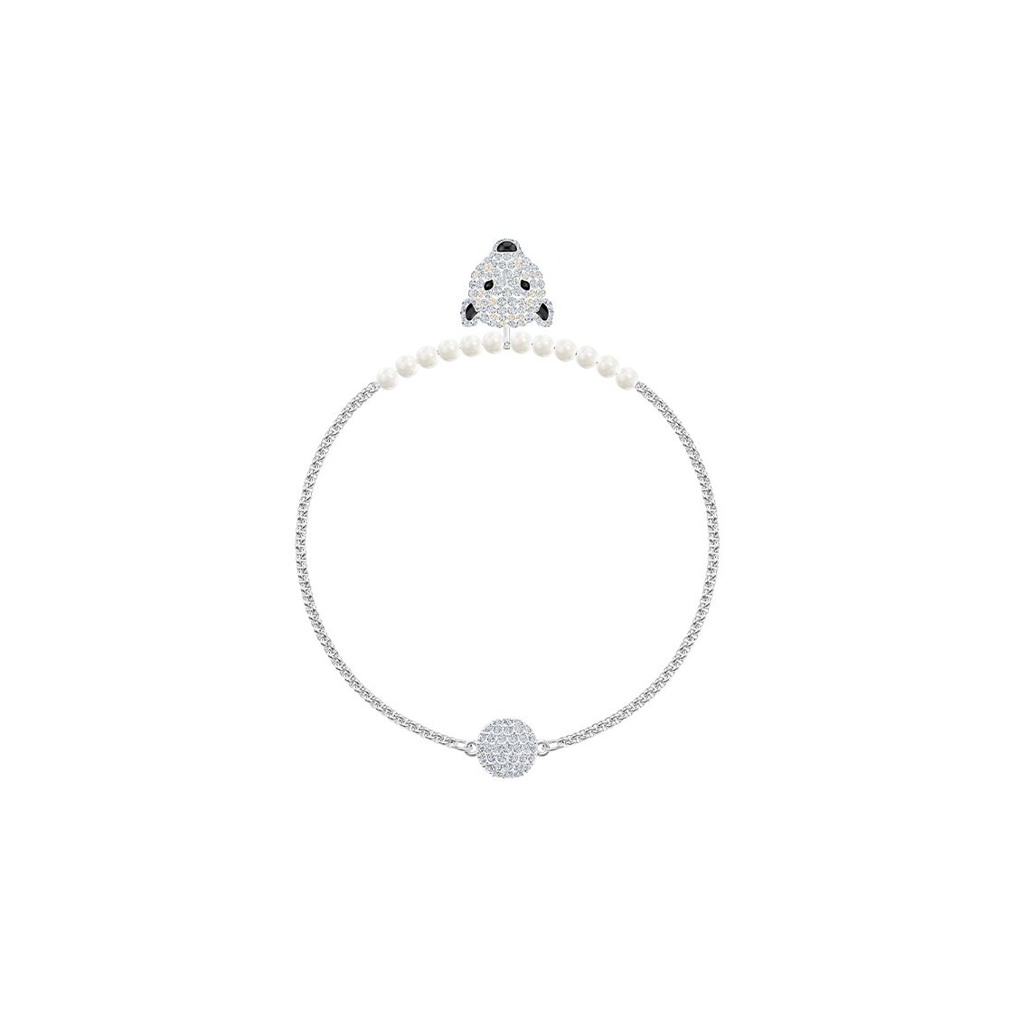 Swarovski Polar Bestiary Polar Bear Crystal Magnetic Clasp Bracelet Women bracelet 5511102 Box (Random Color),M