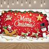 Christmas Celebration Cheerful Theme Party Backdrop Seasonal Decoration Angels Event Banner For Holiday Celebration Family