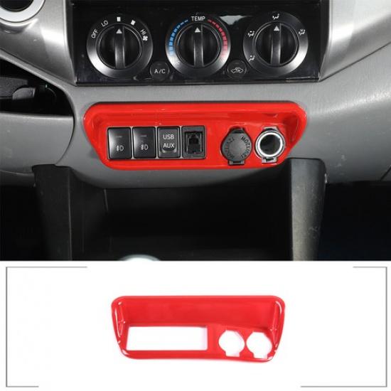 ABS Red Trim Cover Interior Accessories For Toyota Tacoma 2011-2015