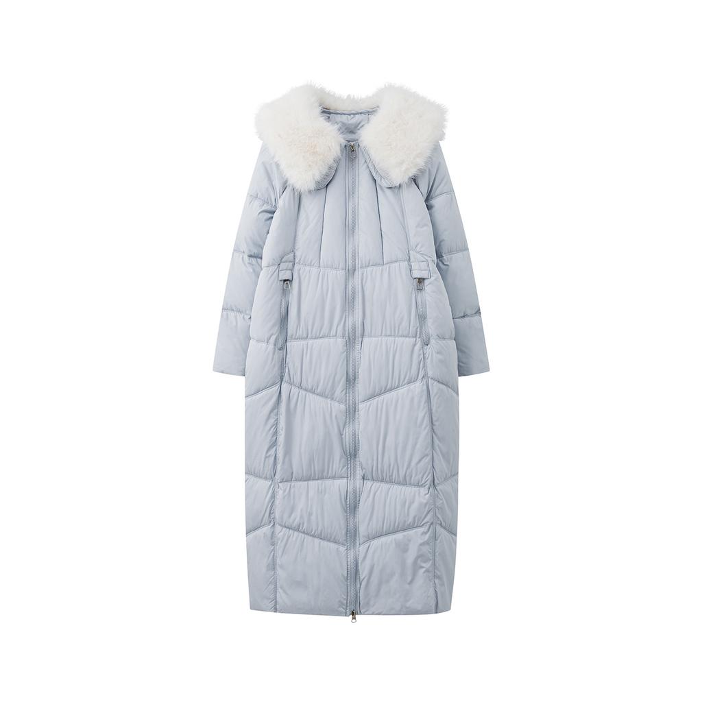 Women's Long Cotton Clothes Over the Knee Winter New Loose Thickened Lapel Large Fur Collar Warm Coat Jacket
