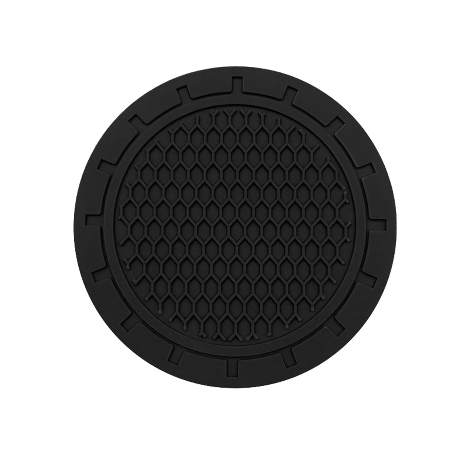 

Подставка для автомобильной чашки, 4 шт. Универсальный автоматический нескользящий держатель для чашки, встроенный в силиконовые украшения, коврик для аксессуаров для салона автомобиля One Size чёрный