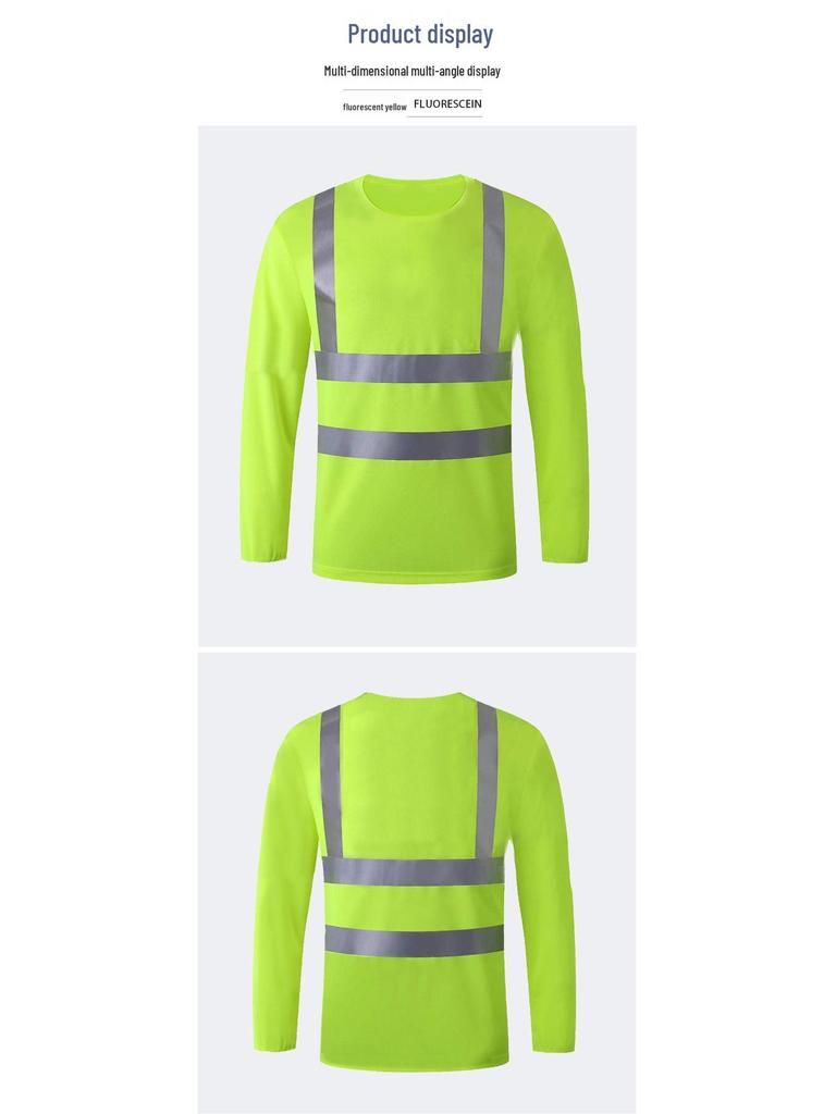 Sicherheits-Reflex-Langarm-Polo: Schnelltrocknend, Atmungsaktiv, UV-Schutz für Baustellen