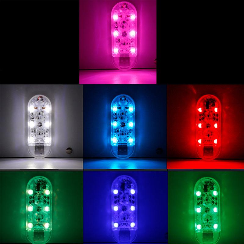 LED Car Mini Touch Light USB Charging Portable Auto Roof Ceiling Reading Night Lamp Wireless Car Decoration Ambinet Light